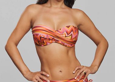 Crool γυναικείο μαγιό μπικίνι σλιπ με all-over print - 26C1-B26-281 Πορτοκαλί - CROOL - 