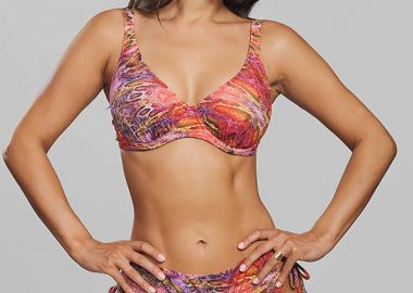Crool γυναικείο μαγιό μπικίνι σλιπ με all-over print - 26C1-B33-281 Μοβ - CROOL - 