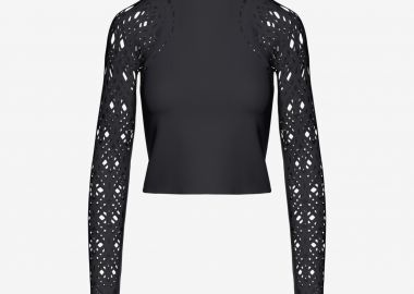 Cropped Long-Sleeved Top in Black - Cutcuutur - 