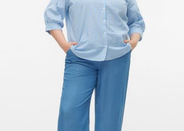 Cropped παντελόνα tencel όψη τζιν VERO MODA -  - 