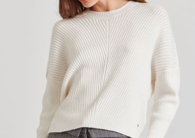 Cropped πλεκτή μπλούζα με βισκόζη - FUNKY BUDDHA - 