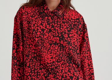 Cropped πουκάμισο με all over τύπωμα - FUNKY BUDDHA - 