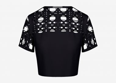 Cropped T-shirt in Black - Cutcuutur - 