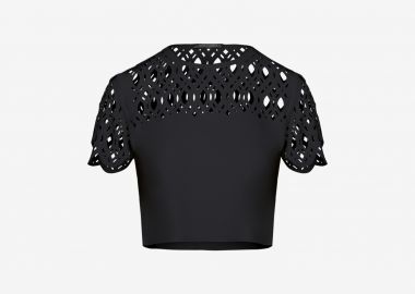 Cropped T-shirt in Black - Cutcuutur - 