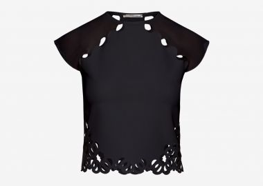 Cropped T-Shirt in Black - Cutcuutur - 