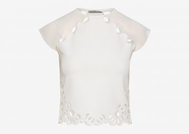 Cropped T-Shirt in White - Cutcuutur - 