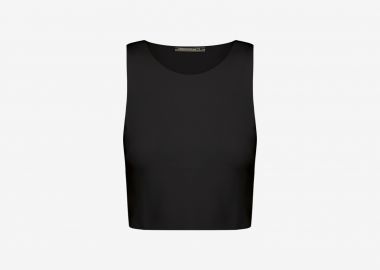 Cropped Tank-Top In Black Light Scuba - Cutcuutur - 