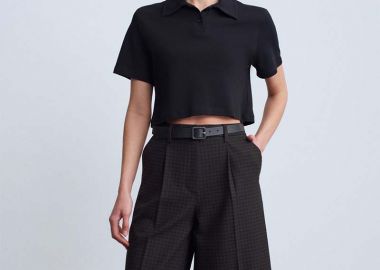 CUTE γυναικεια καρο υφασματινη βερμουδα - SOU - 