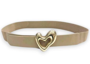 cute ζώνη faux δέρμα Heart beige - PerfectDress.gr - 