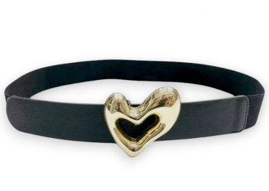 cute ζώνη faux δέρμα Heart black - PerfectDress.gr - 