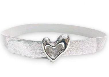 cute ζώνη faux δέρμα Heart silver - PerfectDress.gr - 