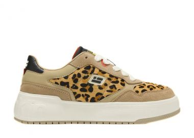 D.FRANKLIN ΓΥΝΑΙΚΕΙΟ SNEAKER COURT FLAG LEOPARD DFSH321099-LEOP - D.FRANKLIN - 