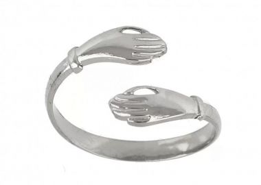 Δαχτυλίδι Αγκαλιά Από Ατσάλι TU30976 - AMOR AMOR - 