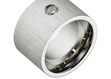 Δαχτυλίδι Από Ανοξείδωτο Ατσάλι AS30212 - AMOR AMOR - 