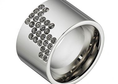 Δαχτυλίδι Από Ανοξείδωτο Ατσάλι AS30236 - AMOR AMOR - 