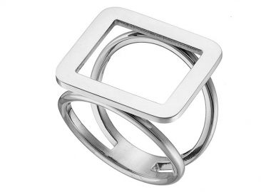 Δαχτυλίδι Από Ανοξείδωτο Ατσάλι AS34452 - AMOR AMOR - 