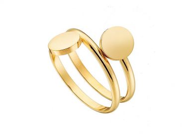 Δαχτυλίδι Από Ανοξείδωτο Ατσάλι Επιχρυσωμένο AS37457 - AMOR AMOR - 