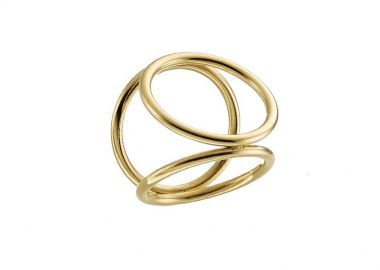 Δαχτυλίδι Από Ανοξείδωτο Ατσάλι Επιχρυσωμένο AS39504 - AMOR AMOR - 