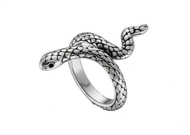 Δαχτυλίδι Από Ανοξείδωτο Ατσάλι Φίδι AS38824 - AMOR AMOR - 