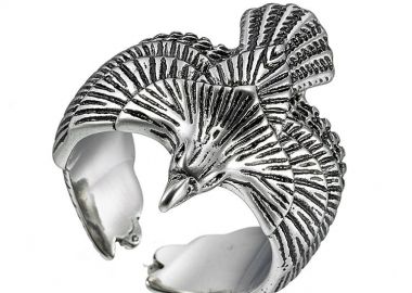 Δαχτυλίδι Από Ανοξείδωτο Ατσάλι Με Αετό AS30752 - AMOR AMOR - 