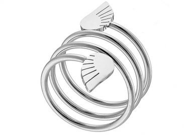 Δαχτυλίδι Από Ανοξείδωτο Ατσάλι Με Φτερά AS34464 - AMOR AMOR - 