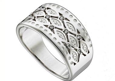 Δαχτυλίδι Από Ανοξείδωτο Ατσάλι Με Swarovski AS38983 - AMOR AMOR - 