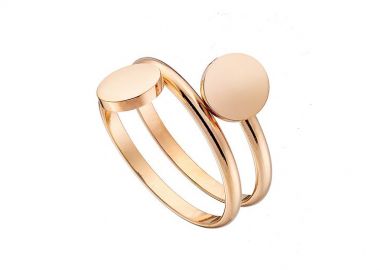 Δαχτυλίδι Από Ανοξείδωτο Ατσάλι Ροζ Επιχρυσωμένο AS37458 - AMOR AMOR - 