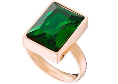 Δαχτυλίδι Από Ανοξείδωτο Ατσάλι Ροζ Επιχρυσωμένο Με Swarovski AS38964 - AMOR AMOR - 