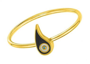 Δαχτυλίδι Από Ασήμι 925 Επιχρυσωμενο Με Ματάκι EX39408 - AMOR AMOR - 