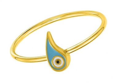 Δαχτυλίδι Από Ασήμι 925 Επιχρυσωμενο Με Ματάκι EX39411 - AMOR AMOR - 