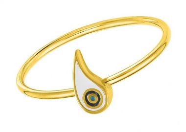 Δαχτυλίδι Από Ασήμι 925 Επιχρυσωμενο Με Ματάκι EX39414 - AMOR AMOR - 