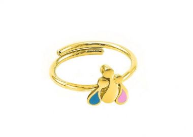 Δαχτυλίδι Από Ασήμι 925 Επιχρυσωμένο Με Οικογένεια, Μαμά Και Παιδιά EX39427 - AMOR AMOR - 