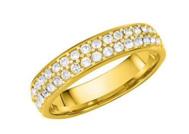 Δαχτυλίδι Από Ασήμι 925 Επιχρυσωμενο Με Swarovski EX39366 - AMOR AMOR - 