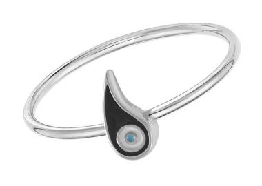 Δαχτυλίδι Από Ασήμι 925 Επιπλατινωμένο Με Ματάκι EX39407 - AMOR AMOR - 