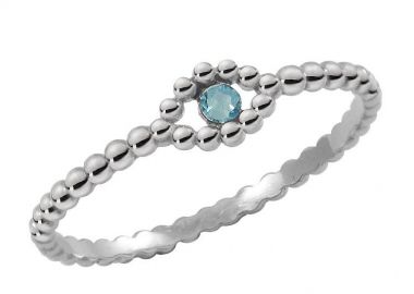 Δαχτυλίδι Από Ασήμι 925 Επιπλατινωμένο Με Ματάκι EX39438 - AMOR AMOR - 