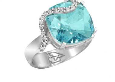 Δαχτυλίδι Από Ασήμι 925 Επιπλατινωμένο Με Swarovski EX34214 - AMOR AMOR - 