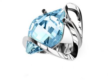 Δαχτυλίδι Από Ασήμι 925 Επιπλατινωμένο Με Swarovski EX34220 - AMOR AMOR - 