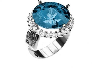 Δαχτυλίδι Από Ασήμι 925 Επιπλατινωμένο Με Swarovski EX34222 - AMOR AMOR - 