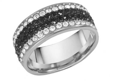 Δαχτυλίδι Από Ασήμι 925 Επιπλατινωμένο Με Swarovski EX39368 - AMOR AMOR - 