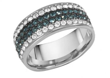 Δαχτυλίδι Από Ασήμι 925 Επιπλατινωμένο Με Swarovski EX39371 - AMOR AMOR - 