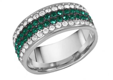 Δαχτυλίδι Από Ασήμι 925 Επιπλατινωμένο Με Swarovski EX39374 - AMOR AMOR - 