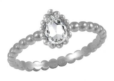 Δαχτυλίδι Από Ασήμι 925 Επιπλατινωμένο Με Swarovski EX39444 - AMOR AMOR - 