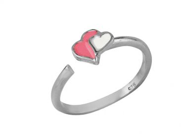 Δαχτυλίδι Από Ασήμι 925 Με Καρδιές KO38840 - AMOR AMOR - 