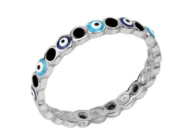 Δαχτυλίδι Από Ασήμι 925 Με Ματάκια SS34476 - AMOR AMOR - 