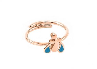 Δαχτυλίδι Από Ασήμι 925 Ροζ Επιχρυσωμένο Με Οικογένεια, Μαμά Και Παιδιά EX39422 - AMOR AMOR - 