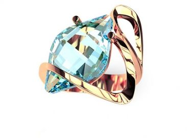 Δαχτυλίδι Από Ασήμι 925 Ροζ Επιχρυσωμένο Με Swarovski EX34219 - AMOR AMOR - 