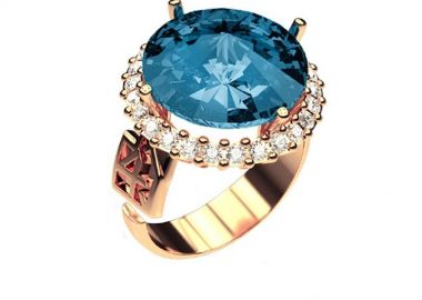 Δαχτυλίδι Από Ασήμι 925 Ροζ Επιχρυσωμένο Με Swarovski EX34221 - AMOR AMOR - 
