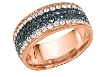 Δαχτυλίδι Από Ασήμι 925 Ροζ Επιχρυσωμένο Με Swarovski EX39373 - AMOR AMOR - 