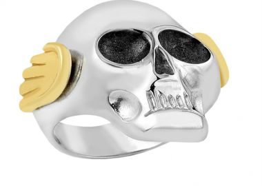 Δαχτυλίδι από ασήμι με νεκροκεφαλή -  - 
