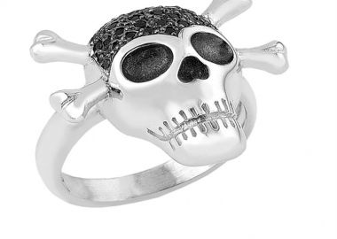 Δαχτυλίδι από ασήμι με νεκροκεφαλή -  - 